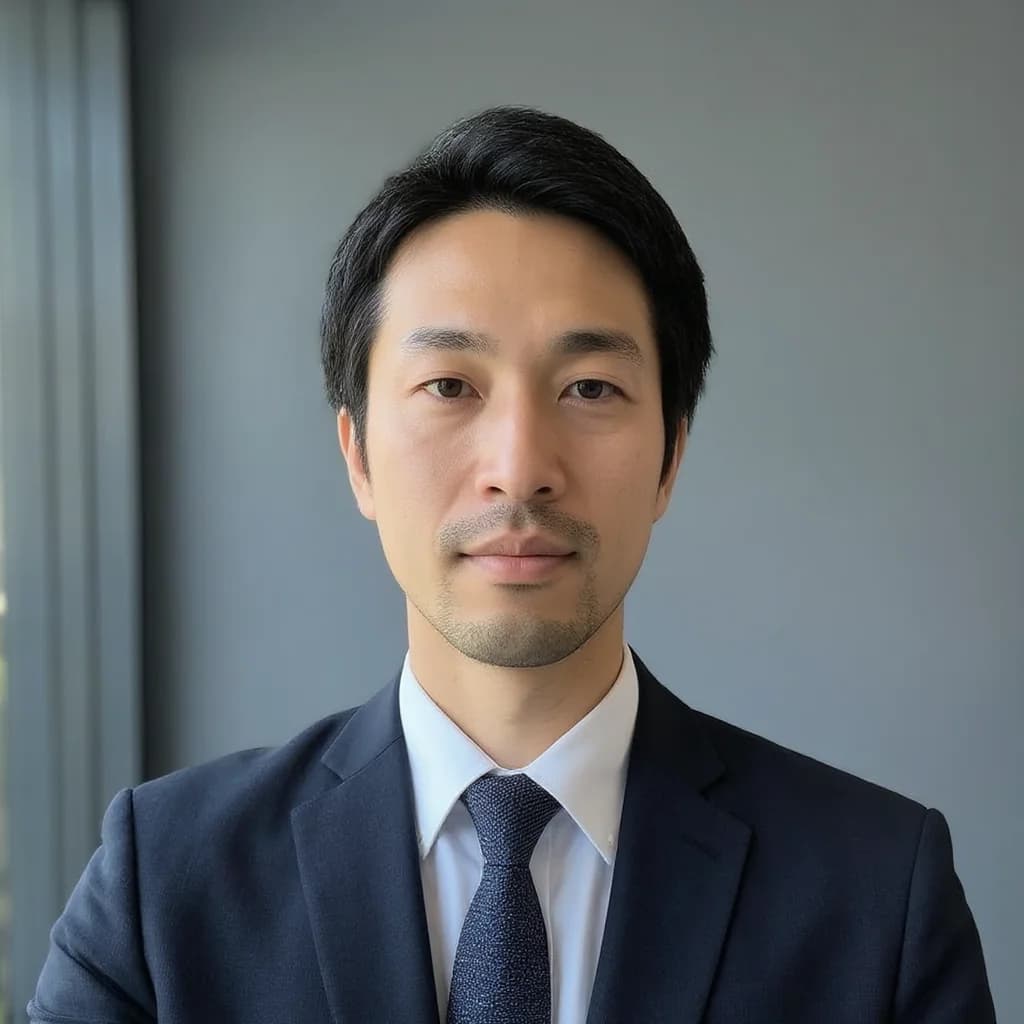 男性 フォーマル AIプロフィール写真